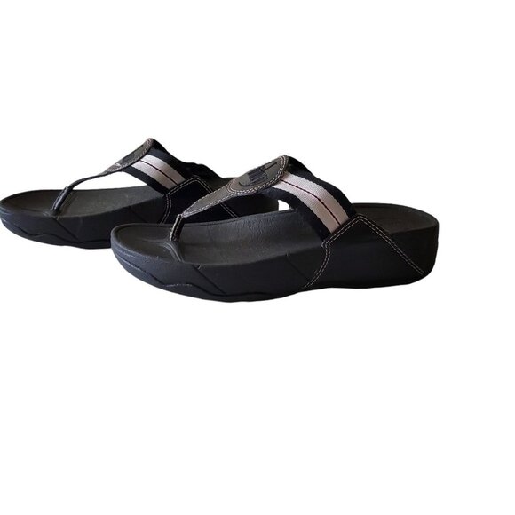 Fitflops Black WALKSTAR Webbing Toe-Post - Picture 2 of 10